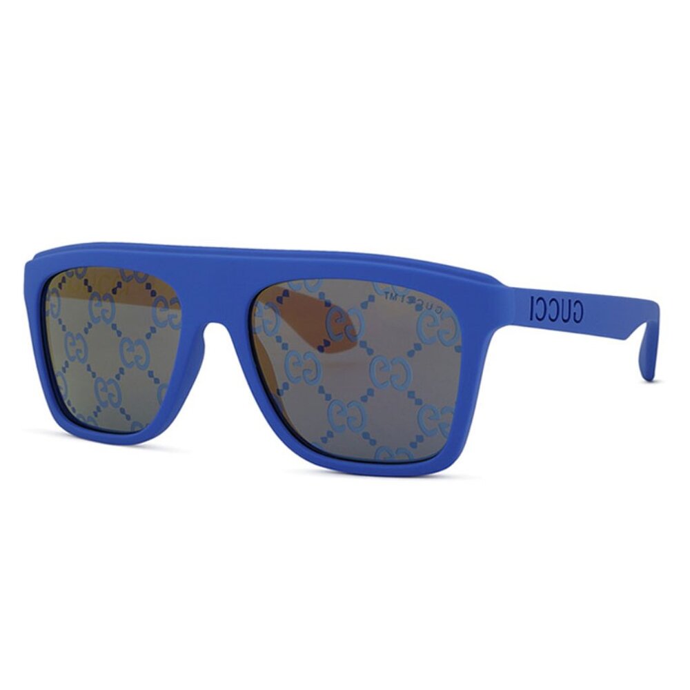 NWT GUCCI SUNGLASSES, SHIELD BLUE UNISEX EYEWEAR GUCCI - Picture 1 of 3